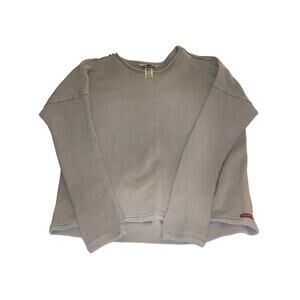 Hard Tail Forever Ribbed Cotton Pullover Sweatshirt Gray USA Made Size M